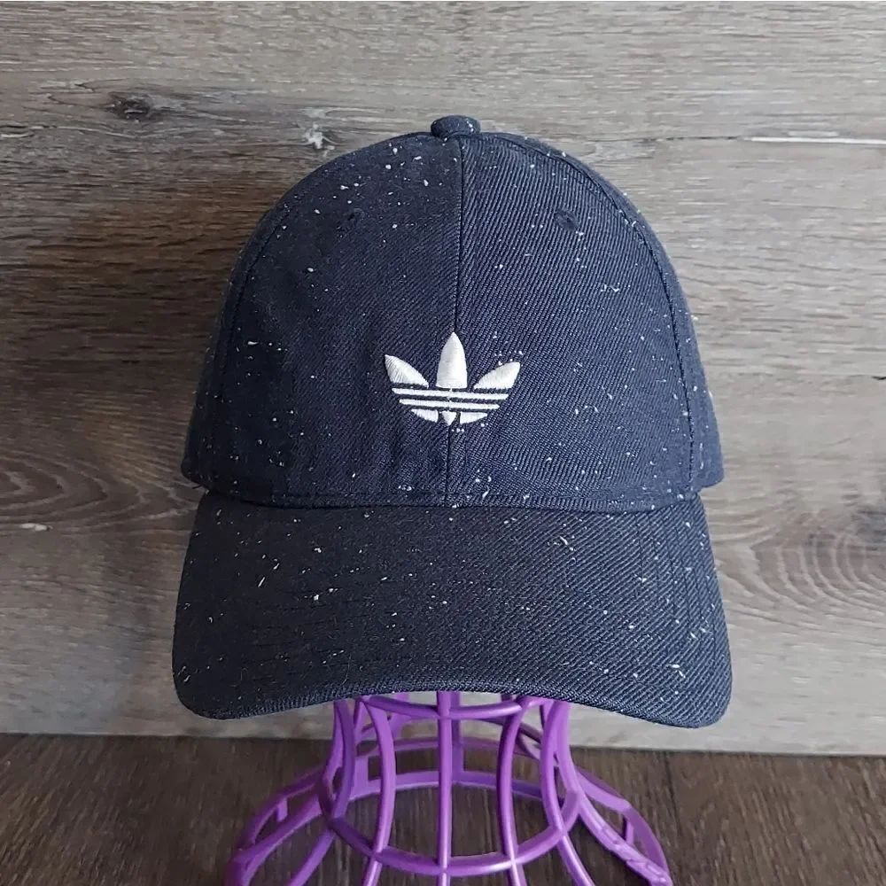 Adidas Trefoil Hat Strapaback Cap Navy Blue Speckled Spots Activewear